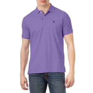 U.S. Polo Assn. Men's Interlock Polo Shirt Lavender Heather Size L